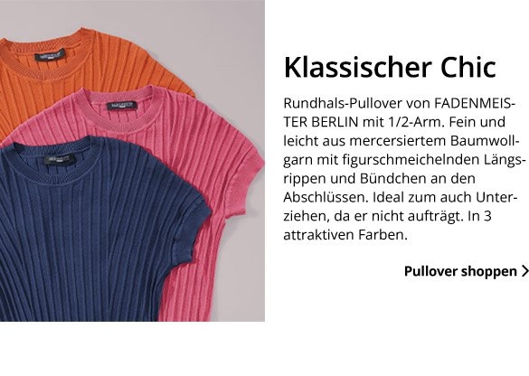 Rundhals-Pullover mit 1/2-Arm (80163477)