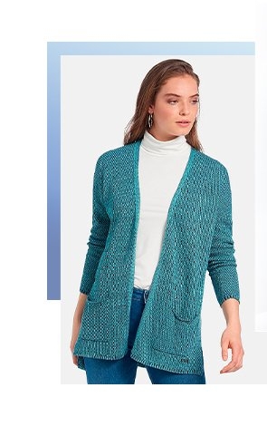 Strickjacke mit überschnittener Schulter (94446577)