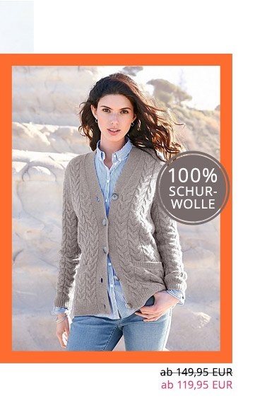 Strickjacke aus 100% Schurwolle (92804477)