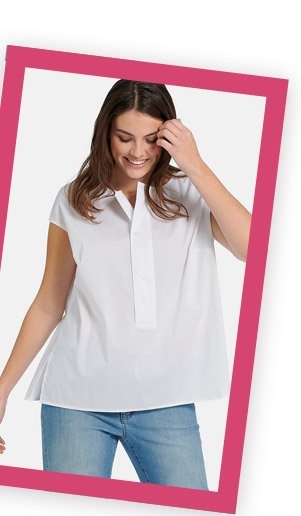 Bluse mit überschnittener Schulter (73835477)