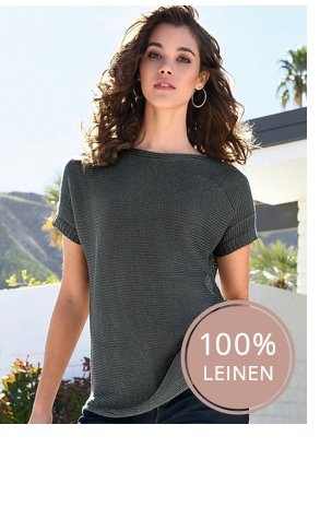 Pullover aus 100% Leinen mit 1/2 Arm (91523177)